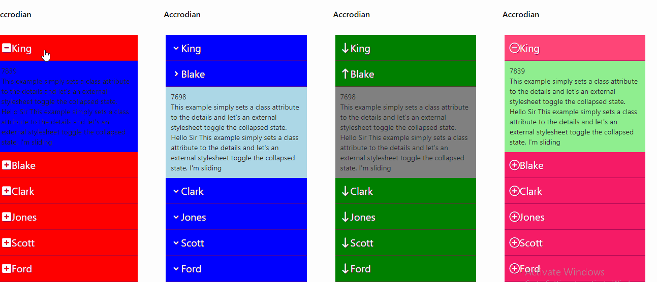Accordion Report plugin