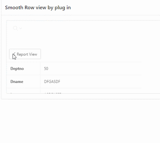 Smooth row view Interactive report